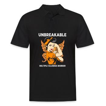 Multiple Sklerose MS - Männer Poloshirt - Schwarz - Vorne - Kai (181cm)