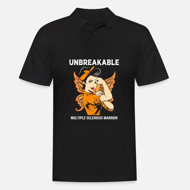 Multiple Sklerose MS - Männer Poloshirt - Schwarz