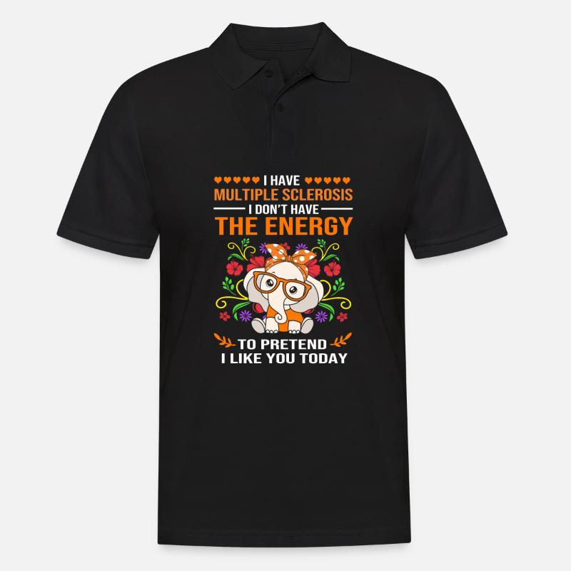 Multiple Sclerosis MS - Men's Polo Shirt - black