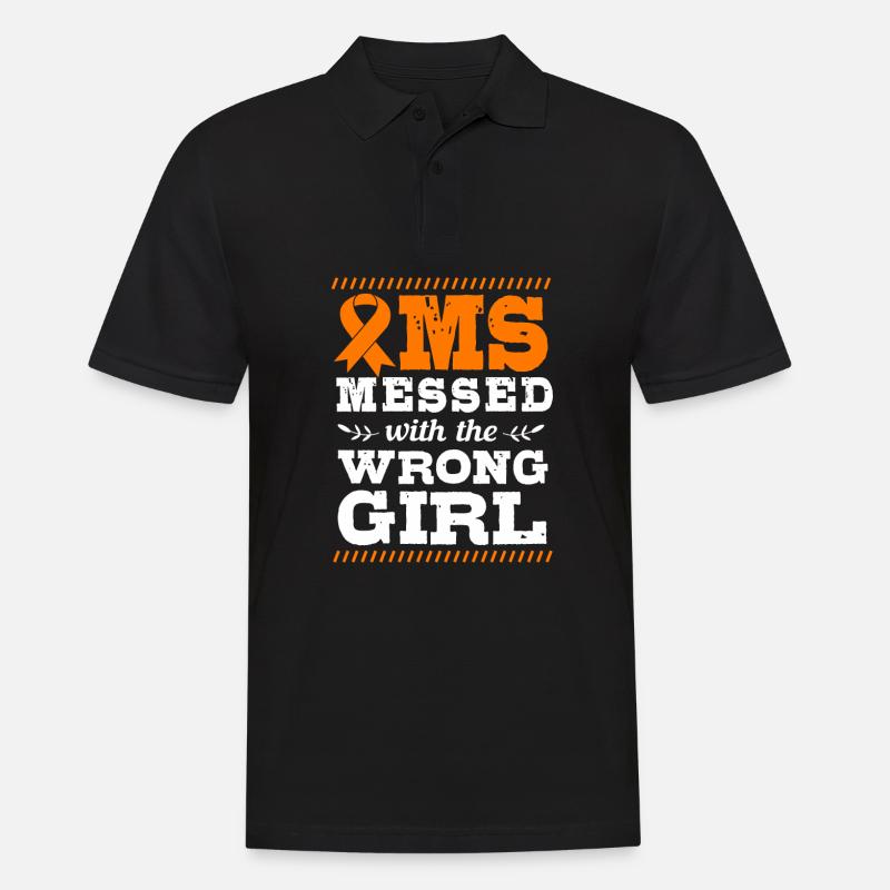 Multiple Sklerose MS - Männer Poloshirt - Schwarz