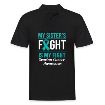 Cancer de l’ovaire Cancer survivant Cancer - Polo Homme - noir - Devant - Kai (181cm)