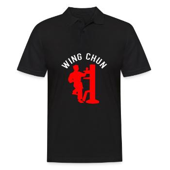 Wing Chun - Men's Polo Shirt - black - Front - Kai (181cm)