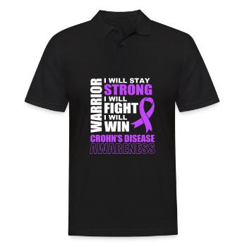 Morbus Crohn - Männer Poloshirt - Schwarz - Vorne - Kai (181cm)