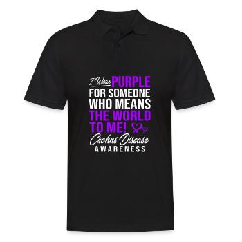 Morbus Crohn - Männer Poloshirt - Schwarz - Vorne - Kai (181cm)