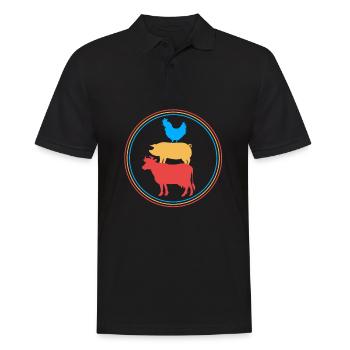 Chicken Poultry - Men's Polo Shirt - black - Front - Kai (181cm)