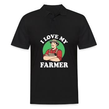 Agriculteur Fermier Femme d’agriculteur Ferme - Polo Homme - noir - Devant - Kai (181cm)