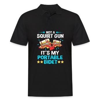 Water pistol - Men's Polo Shirt - black - Front - Kai (181cm)