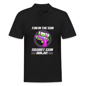Water pistol - Men's Polo Shirt - black - Front - Kai (181cm)