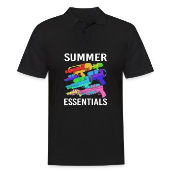 Water pistol - Men's Polo Shirt - black - Front - Kai (181cm)