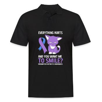 Rheuma Arthritis - Männer Poloshirt - Schwarz - Vorne - Kai (181cm)