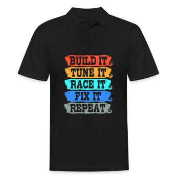 Motorist - Men's Polo Shirt - black - Front - Kai (181cm)