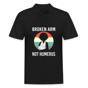 Broken Arm Bone Fracture - Men's Polo Shirt - black - Front - Kai (181cm)