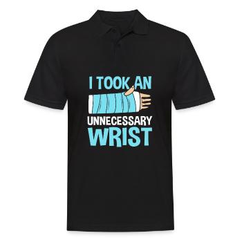 Broken Arm Bone Fracture - Men's Polo Shirt - black - Front - Kai (181cm)