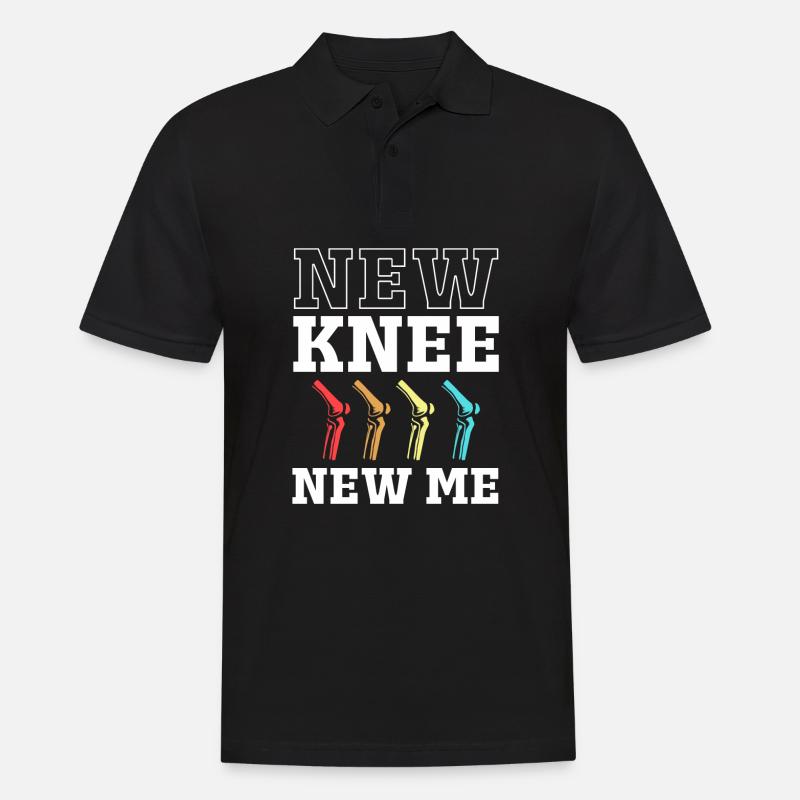 Knie Operation - Männer Poloshirt - Schwarz