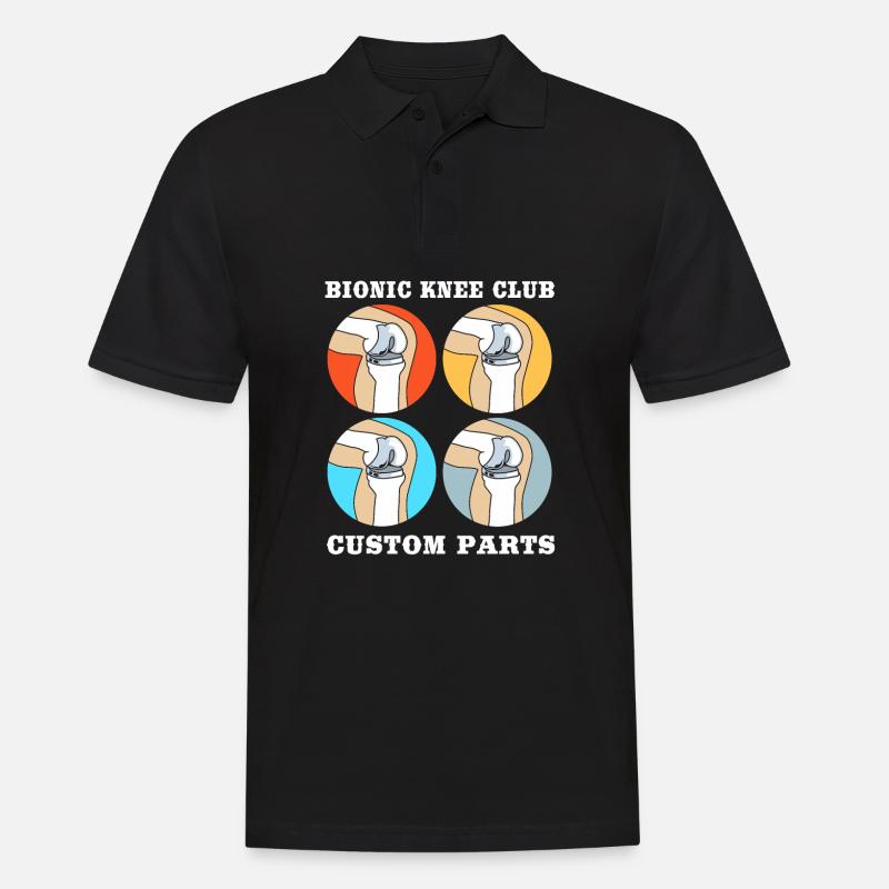 Knie Operation - Männer Poloshirt - Schwarz
