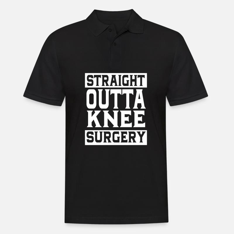 Knie Operation - Männer Poloshirt - Schwarz