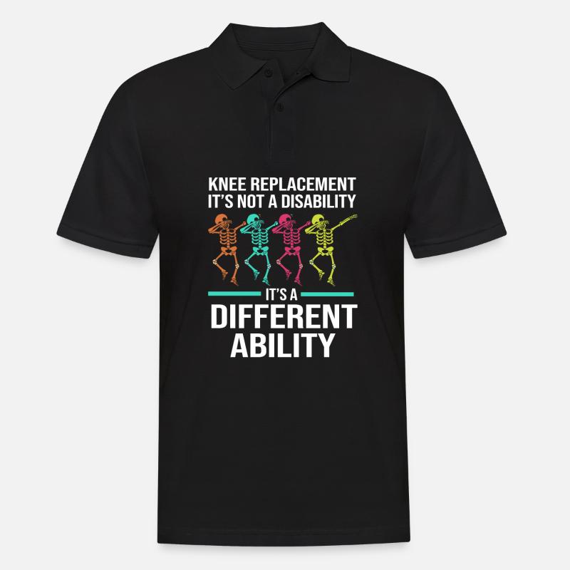 Knie Operation - Männer Poloshirt - Schwarz