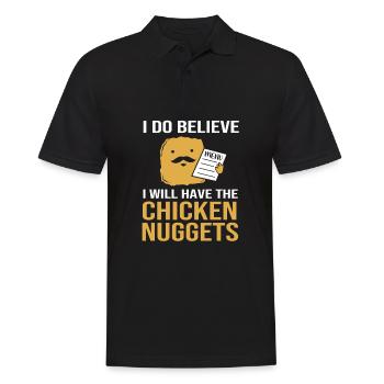 Chicken Nuggets - Männer Poloshirt - Schwarz - Vorne - Kai (181cm)