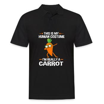 Carrot Vegetables - Men's Polo Shirt - black - Front - Kai (181cm)