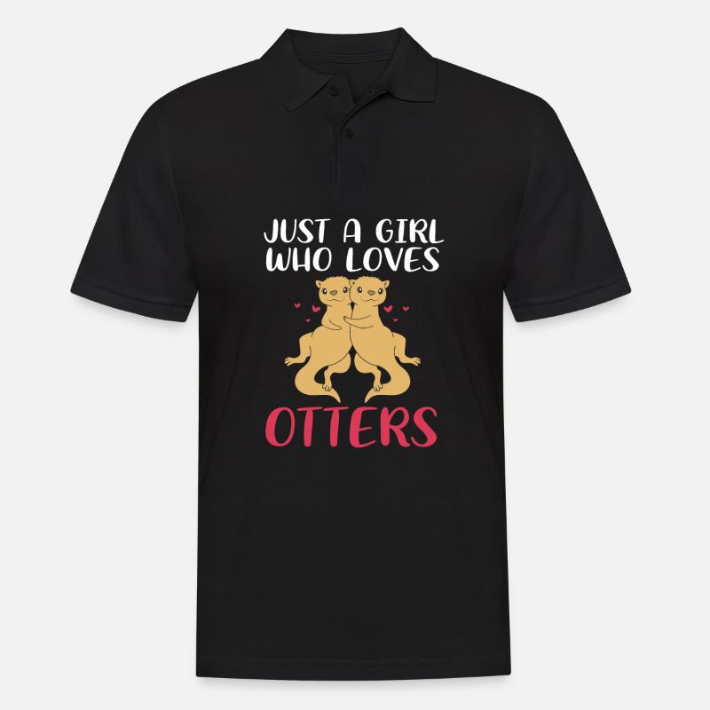 Otter - Männer Poloshirt - Schwarz
