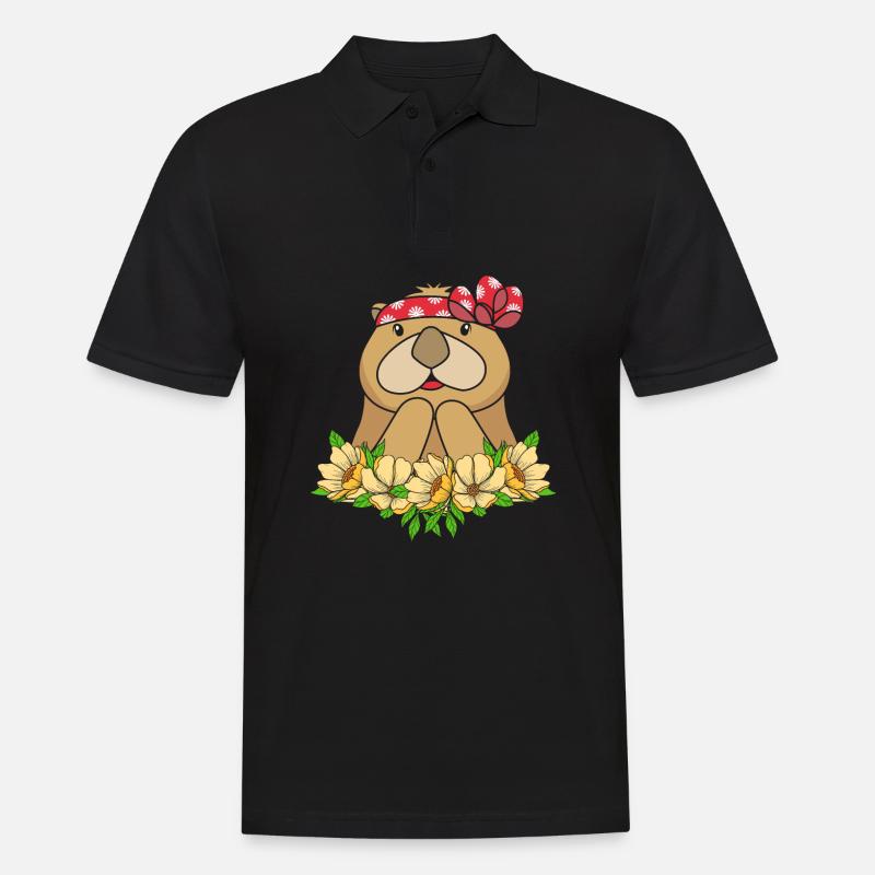 Otter - Männer Poloshirt - Schwarz