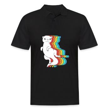 Otter - Männer Poloshirt - Schwarz - Vorne - Kai (181cm)
