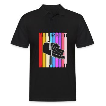 Postbote - Männer Poloshirt - Schwarz - Vorne - Kai (181cm)