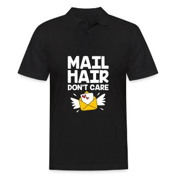 Postbote - Männer Poloshirt - Schwarz - Vorne - Kai (181cm)