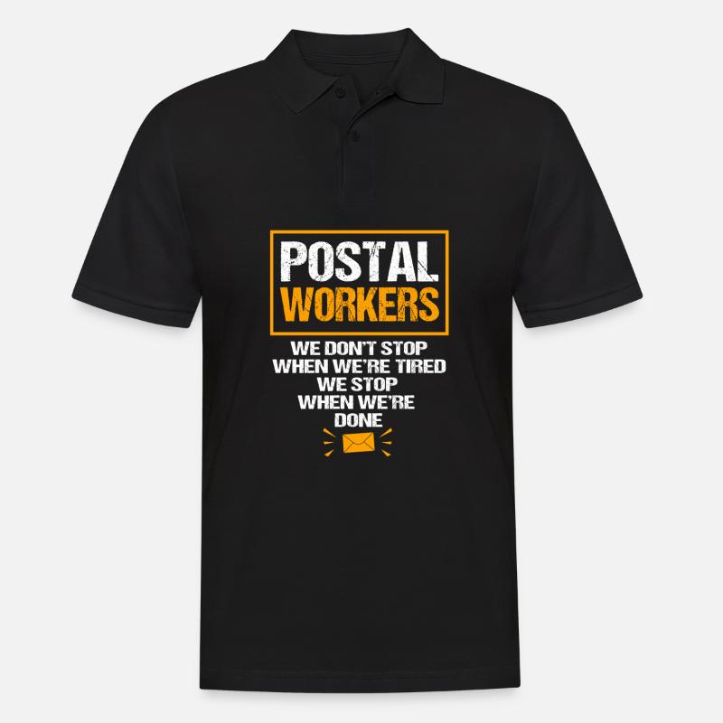Postbote - Männer Poloshirt - Schwarz