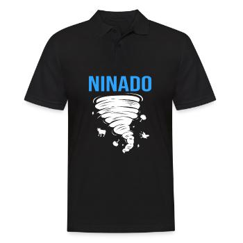Tornado Birthday Fête d’anniversaire des enfants - Polo Homme - noir - Devant - Kai (181cm)