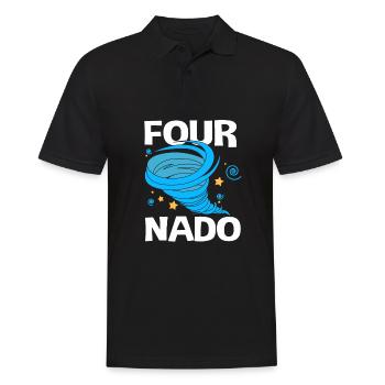 Tornado Birthday Fête d’anniversaire des enfants - Polo Homme - noir - Devant - Kai (181cm)