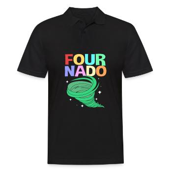Tornado Birthday Fête d’anniversaire des enfants - Polo Homme - noir - Devant - Kai (181cm)