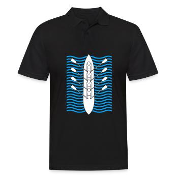 Rowing Team Rowing Rowing Rowing Boat Rowers - Men's Polo Shirt - black - Front - Kai (181cm)
