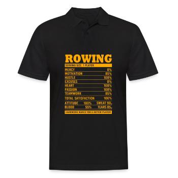 Rowing Team Rowing Rowing Rowing Boat Rowers - Men's Polo Shirt - black - Front - Kai (181cm)