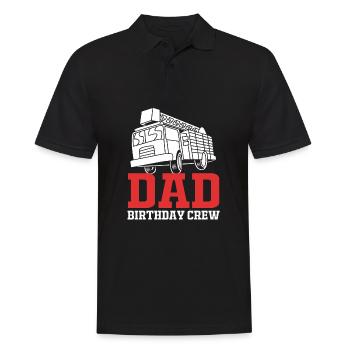 Camion de pompiers Fête d’anniversaire des enfants - Polo Homme - noir - Devant - Kai (181cm)