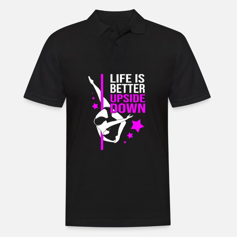 Pole Dance - Männer Poloshirt - Schwarz