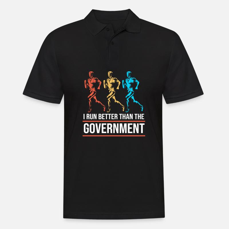 Marathon Marathonläufer - Männer Poloshirt - Schwarz