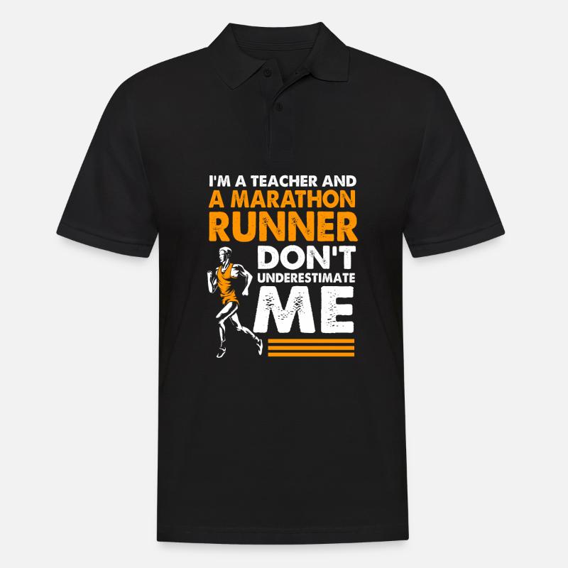Marathon Marathonläufer - Männer Poloshirt - Schwarz
