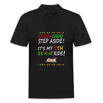 Anniversaire des enfants Train Train Conducteur Locomotive - Polo Homme - noir - Devant - Kai (181cm)
