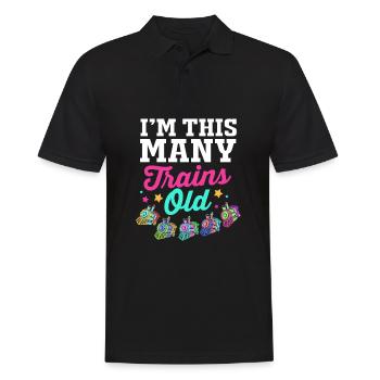 Children's Birthday Train Train Driver Locomotive - Men's Polo Shirt - black - Front - Kai (181cm)