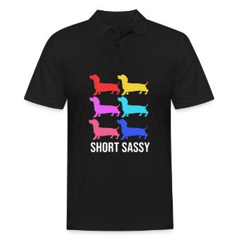 Dachshund - Men's Polo Shirt - black - Front - Kai (181cm)