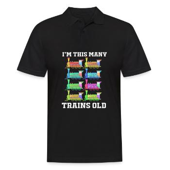 Children's Birthday Train Train Driver Locomotive - Men's Polo Shirt - black - Front - Kai (181cm)