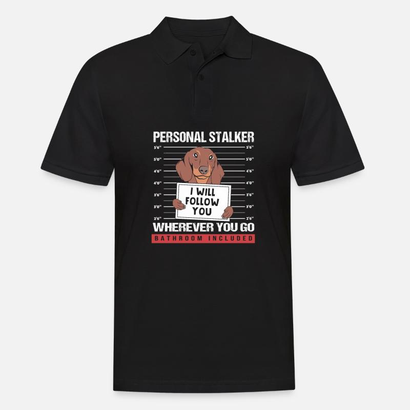 Dackel - Männer Poloshirt - Schwarz