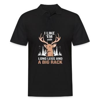 Jäger Jagen - Männer Poloshirt - Schwarz - Vorne - Kai (181cm)