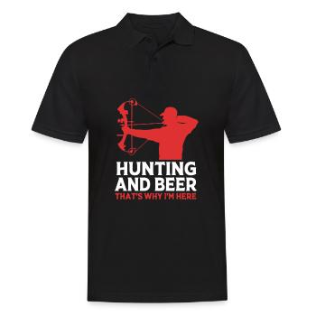 Chasse au chasseur - Polo Homme - noir - Devant - Kai (181cm)