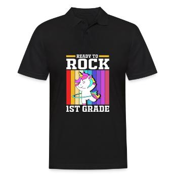 First Year - Men's Polo Shirt - black - Front - Kai (181cm)