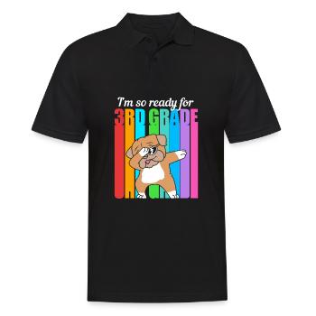 3. Klasse - Männer Poloshirt - Schwarz - Vorne - Kai (181cm)