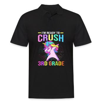 3. Klasse - Männer Poloshirt - Schwarz - Vorne - Kai (181cm)