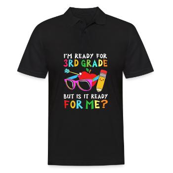 3. Klasse - Männer Poloshirt - Schwarz - Vorne - Kai (181cm)