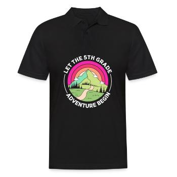 5. Klasse - Männer Poloshirt - Schwarz - Vorne - Kai (181cm)